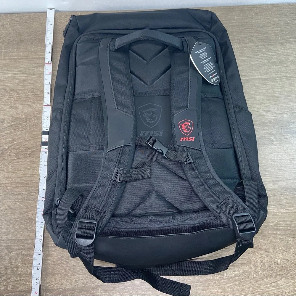 MSI Urban Raider Gaming Backpack Unisex Black Red Dragon Logo 17 In. Laptop Bag